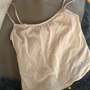 DONNA Karan sheer nude tank. Good Condition  Large